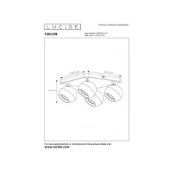Lucide FAVORI - Plafondspot - 4xGU10 - Wit Best