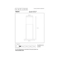 Lucide FEDOR - Sokkellamp Buiten - 1xE27 - IP44 - Zwart Sale