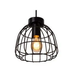 Lucide FILOX Hanglamp-Zwart-Ø44,5-3xE27-40W-Metaal Outlet