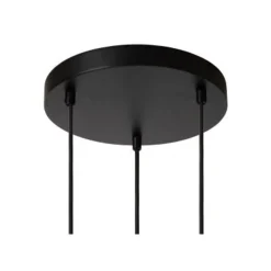 Lucide FILOX Hanglamp-Zwart-Ø44,5-3xE27-40W-Metaal Outlet