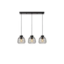 Lucide FILOX Hanglamp-Zwart-3xE27-40W-Metaal Online