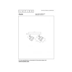 Lucide FILOX Plafondspot-Zwart-2xE14-40W-Metaal