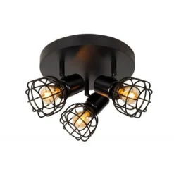 Lucide FILOX Plafondspot-Zwart-Ø25-3xE14-40W-Metaal Discount