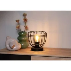 Lucide FILOX Tafellamp-Zwart-Ø20-1xE27-40W-Metaal Online