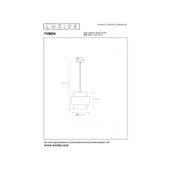 Lucide FIRMIN - Hanglamp - Ø 30 cm - 1xE27 - Mat Goud / Messing Best