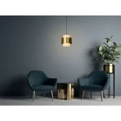 Lucide FIRMIN - Hanglamp - Ø 30 cm - 1xE27 - Mat Goud / Messing Best