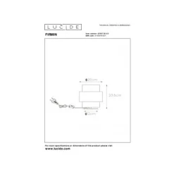 Lucide FIRMIN - Tafellamp - Ø 20 cm - 1xE27 - Mat Goud / Messing Best