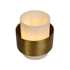 Lucide FIRMIN - Tafellamp - Ø 20 cm - 1xE27 - Mat Goud / Messing Best