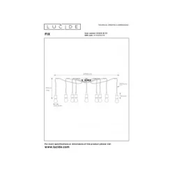 Lucide FIX MULTIPLE Pendel 10xE27/60W Zwart Discount