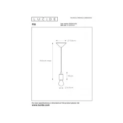 Lucide FIX Pendel E27Zwart