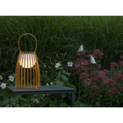 Lucide FJARA - Tafellamp Buiten - Ø 17,5 cm - LED Dimb. - 1x0,3W 3200K - IP44 - Bruin Clearance