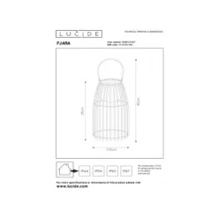 Lucide FJARA - Tafellamp Buiten - Ø 17,5 cm - LED Dimb. - 1x0,3W 3200K - IP44 - Roest bruin Online