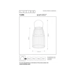 Lucide FJARA - Tafellamp Buiten - Ø 17,5 cm - LED Dimb. - 1x0,3W 3200K - IP44 - Groen Clearance