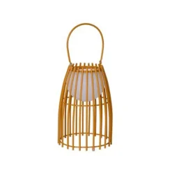 Lucide FJARA - Tafellamp Buiten - Ø 17,5 cm - LED Dimb. - 1x0,3W 3200K - IP44 - Bruin Hot