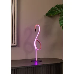 Lucide FLAMINGO - Tafellamp - LED Dimb. - RGB - Roze