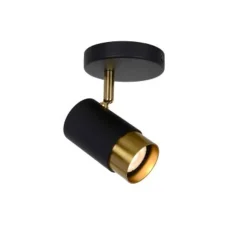 Lucide FLORIS - Plafondspot - Ø 10 cm - 1xGU10 - Zwart