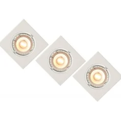 Lucide FOCUS - Inbouwspot - LED Dimb. - GU10 - 3x5W 3000K - Wit - Set van 3 Outlet