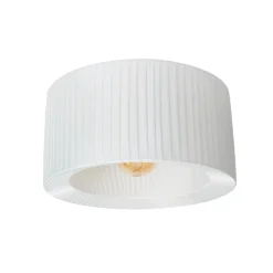 Lucide FOLD Plafonnière-Wit-Ø40-1xE27-40W-Stof Best