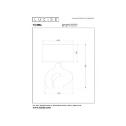 Lucide FORMA Tafellamp-Wit-1xE27-40W-Kerami. Discount
