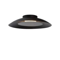 Lucide FOSKAL - Plafonnière - Ø 34,5 cm - LED - 1x12W 2700K - Zwart Outlet