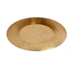 Lucide FOSKAL - Plafonnière - Ø 34,5 cm - LED - 1x12W 2700K - Mat Goud / Messing Online