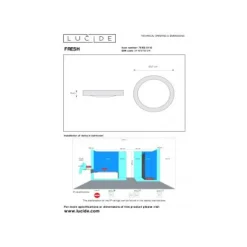 Lucide Fresh Plafonnier Ip44 1X E27 D27Cm 79158/01/12 Sale