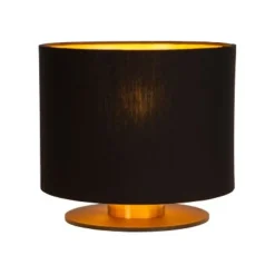 Lucide FUDRAL Tafellamp-Zwart-Ø20-1xE27-10W-Katoen Outlet