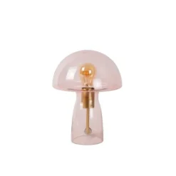 Lucide FUNGO Tafellamp-Roze-1xE27-60W-Glas Discount