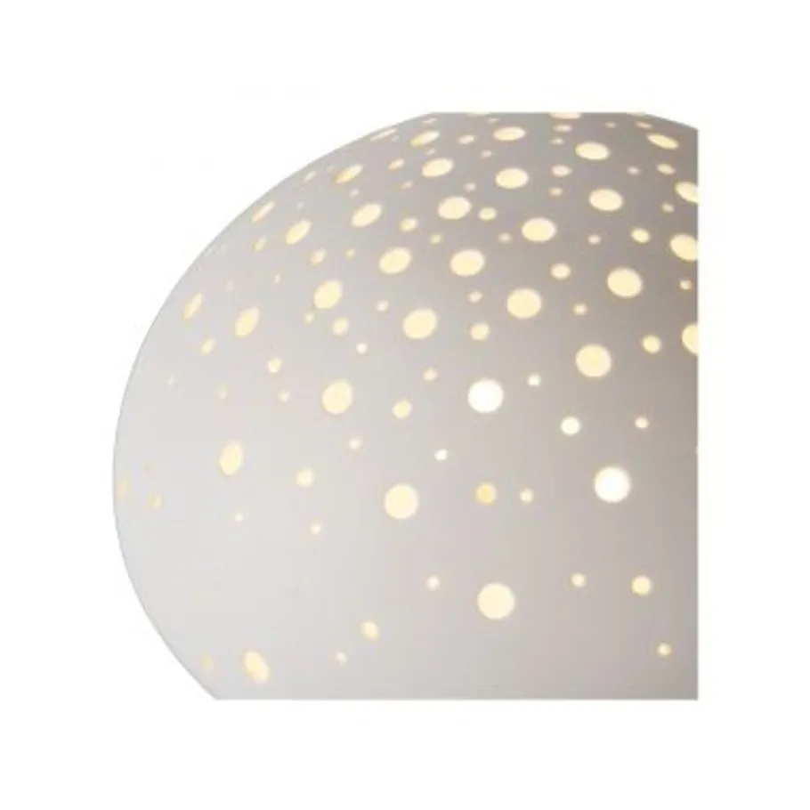 Lucide FUNGO Tafellamp-Wit-1xE14-25W-Porsel. Clearance