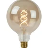 Lucide G125 - Filament lamp - Ø 12,5 cm - LED Dimb. - E27 - 1x5W 2200K - 3 StepDim - Fumé Hot