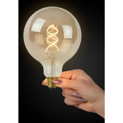 Lucide G125 - Filament lamp - Ø 12,5 cm - LED Dimb. - E27 - 1x5W 2200K - 3 StepDim - Fumé Hot