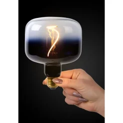 Lucide G118 - Filament lamp - Ø 11,8 cm - LED Dimb. - E27 - 1x4W 2200K - Zwart Hot