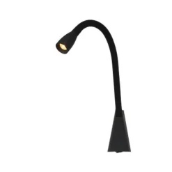 Lucide GALEN-LED - Bedlamp - LED - 1x3W 3000K - Zwart Outlet