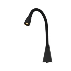 Lucide GALEN-LED - Bedlamp - LED - 1x3W 3000K - Zwart Outlet