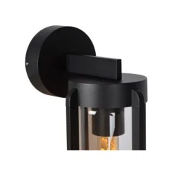 Lucide GARLAND Wandlamp Buiten-Zwart-1xE27-20W-IP44-Glas Outlet