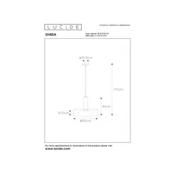 Lucide GIADA - Hanglamp - Ø 50 cm - 1xE27 - Mat Goud / Messing New