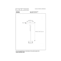 Lucide GIADA - Vloerlamp - Ø 45 cm - 2xE27 - Mat Goud / Messing New