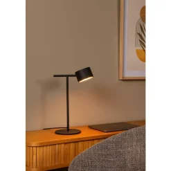Lucide GIAN Tafellamp-Zwart-LED Dimb.-8W-2700K-12V-Metaal Best