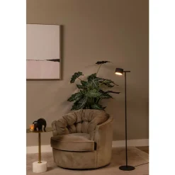 Lucide GIAN Vloerlamp-Zwart-LED Dimb.-8W-2700K-12V-Metaal Clearance