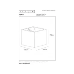 Lucide GIPSY - Wandlamp - 1xG9 - Taupe