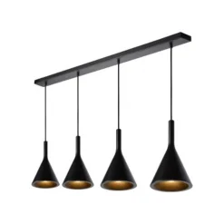 Lucide GIPSY Hanglamp 4x E27 Zwart Beton Hot