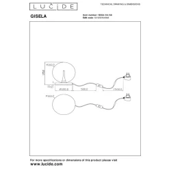 Lucide GISELA Tafellamp-Transp.-Ø16-LED-4W-2700K-Glas New
