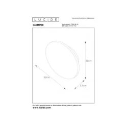 Lucide GLIMPSE - Wandlamp - Ø 22 cm - LED - 1x5W 3000K - Bruin Discount