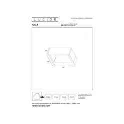 Lucide GOA - Wandlamp Buiten - LED - 1x6W 3000K - IP54 - Antraciet Outlet