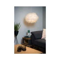 Lucide GOOSY SOFT - Hanglamp - Ø 50 cm - 1xE27 - Wit