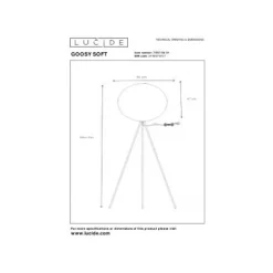Lucide GOOSY SOFT - Vloerlamp - Ø 50 cm - 1xE27 - Wit Hot