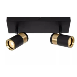 Lucide GORIK - Plafondspot - 2xGU10 - Zwart Hot