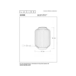 Lucide GOSSE - Tafellamp - Ø 19,7 cm - 1xE14 - Wit Best