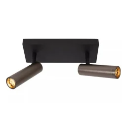 Lucide GRADO - Plafondspot - 2xGU10 (MR11) - Grijs ijzer Clearance