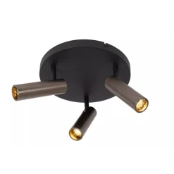 Lucide GRADO - Plafondspot - Ø 25 cm - 3xGU10 (MR11) - Grijs ijzer